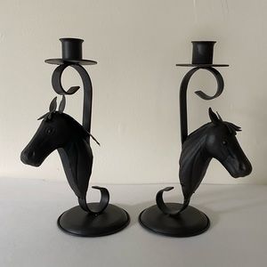 Metal Horse Candle Holders - Equestrian Themed